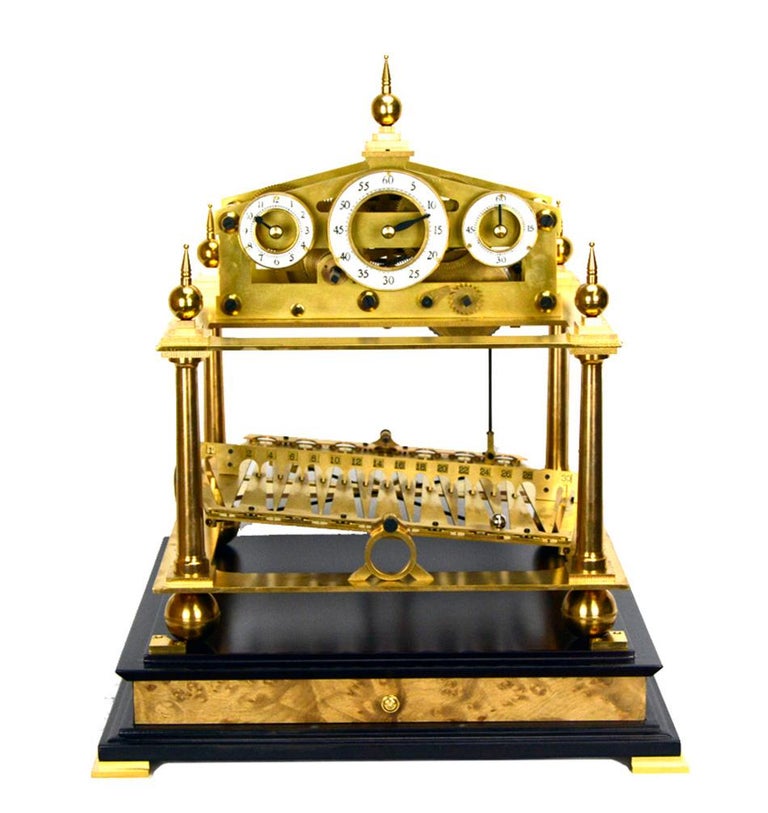 Mystery 8 Day Fusee Chain English Congreve Rolling Ball Clock with Bell