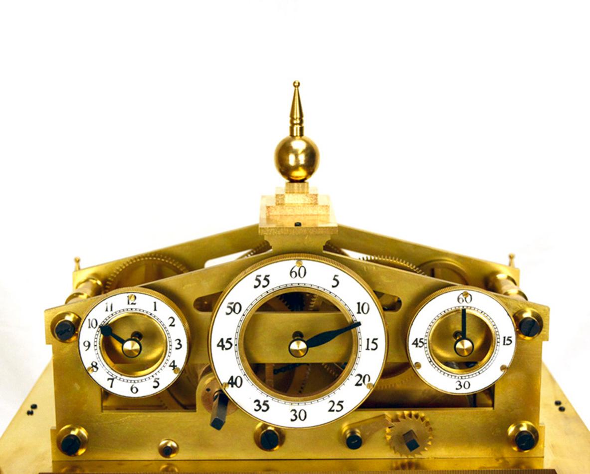 Mystery 8 Day Fusee Chain English Congreve Rolling Ball Clock with Bell Striking For Sale 1