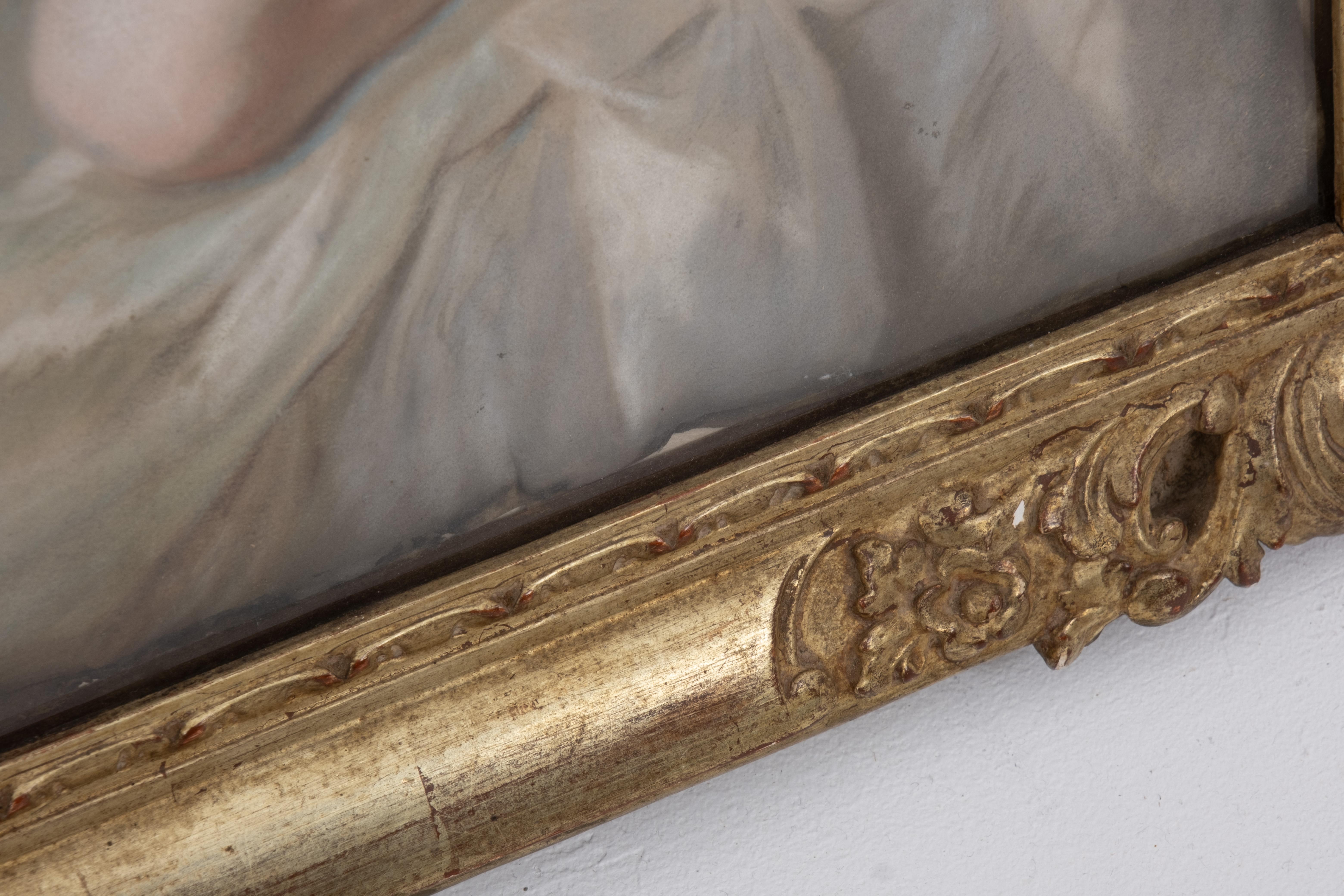 Rococo Mystery Artist, French School 'La Toilette intime' Pastel on Vellum Painting For Sale
