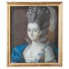 Pastellfarbenes Gemälde auf Papier, Mystery Artist Französische Schule