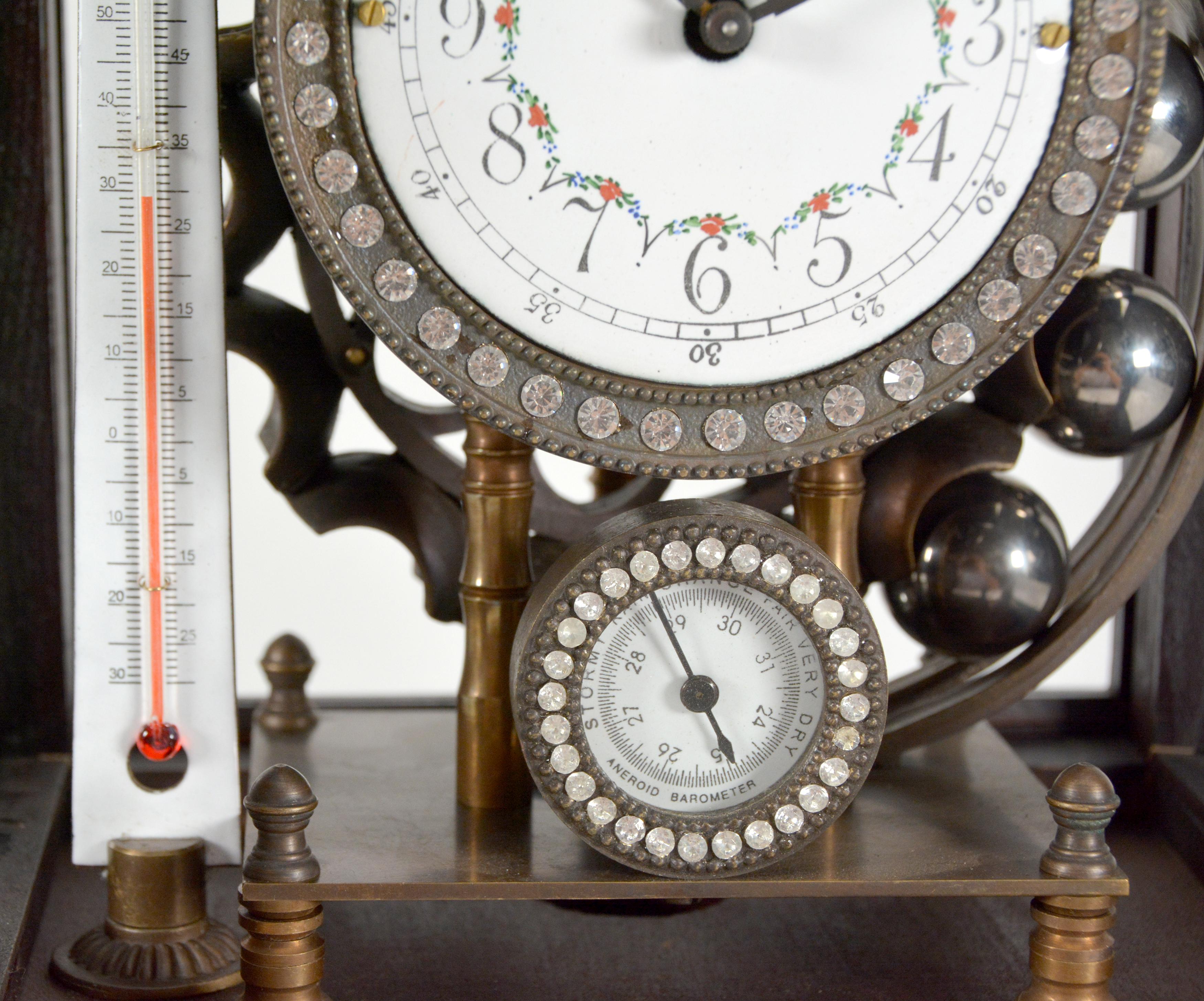 Mystery Ferris Wheel Gravity Weight Ball Driven Regulator Clock - Never Wind It! For Sale 7