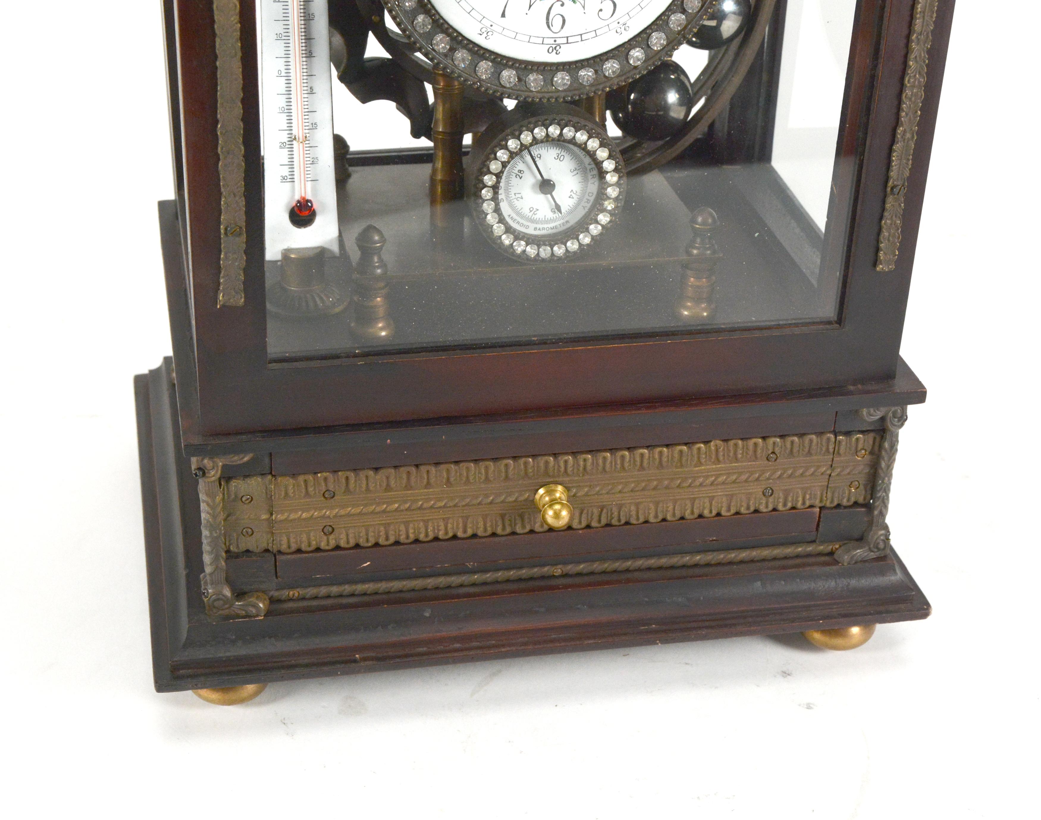 Mystery Ferris Wheel Gravity Weight Ball Driven Regulator Clock - Never Wind It! For Sale 8