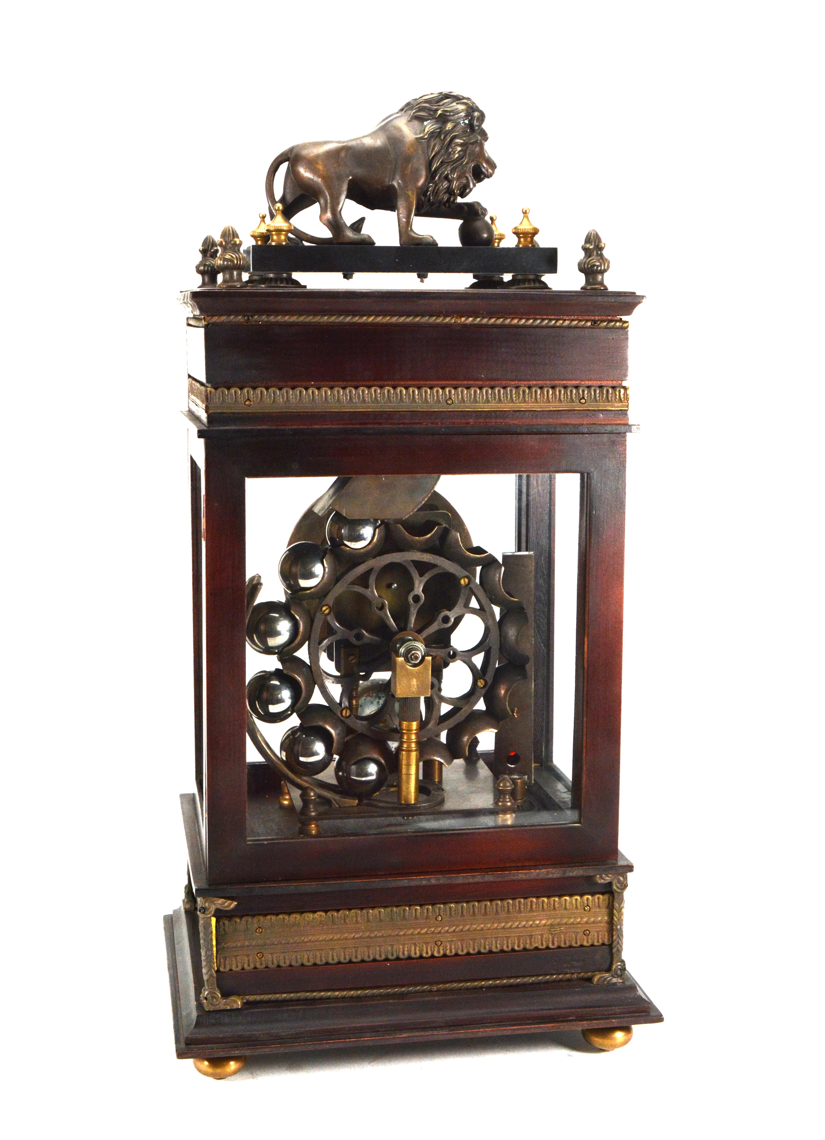 Late 20th Century Mystery Ferris Wheel Gravity Weight Ball Driven Regulator Clock - Never Wind It! For Sale