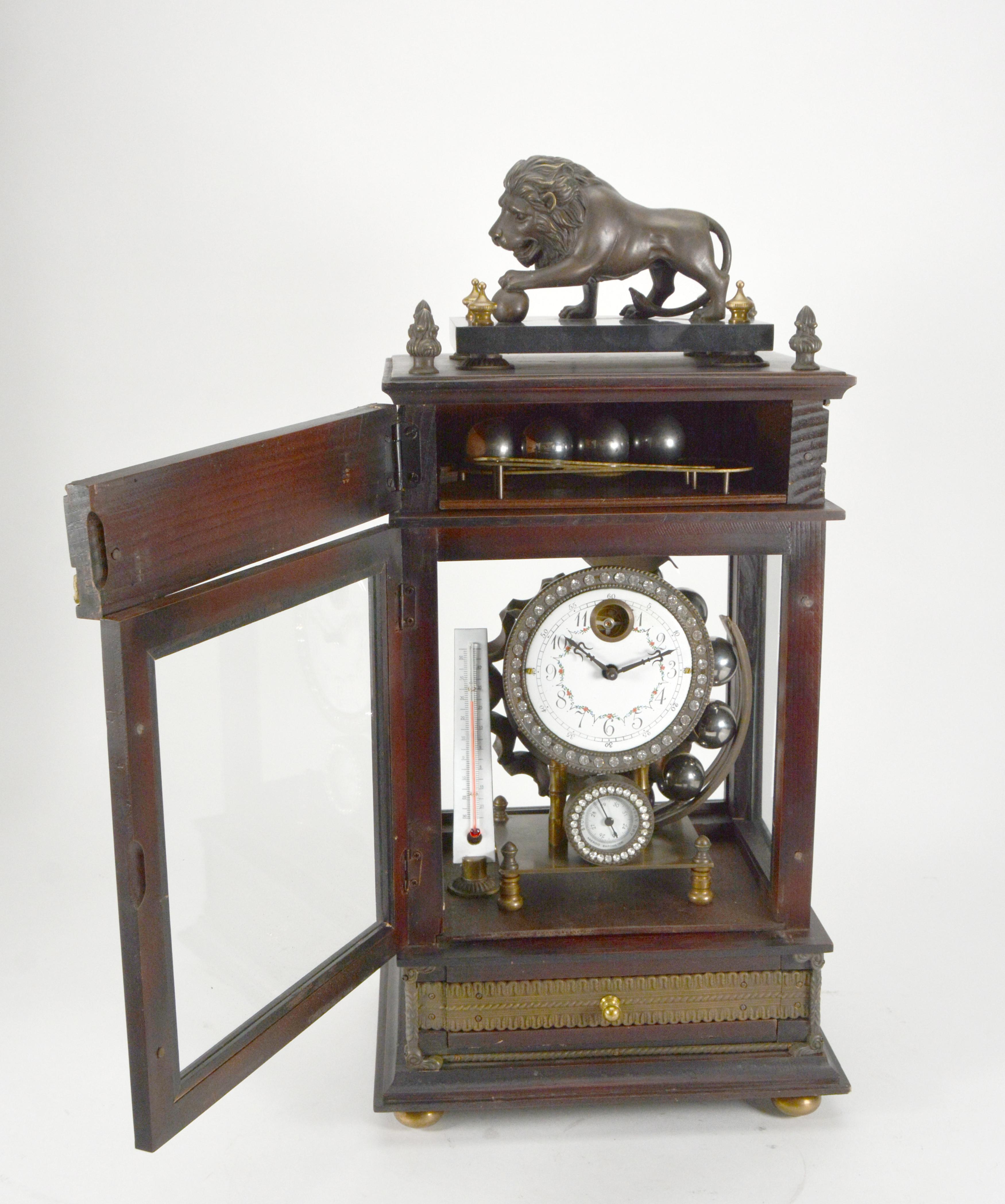 Mystery Ferris Wheel Gravity Weight Ball Driven Regulator Clock - Never Wind It! For Sale 1
