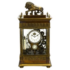 Antique Mystery Water Wheel Rolling Ball Gravity Driven Bronze Regulator Clock