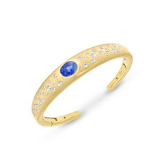 Mystic Bracelet in 18k Yellow Gold with Blue Sapphire by Future Fortune Jewelry