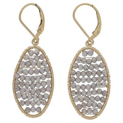 Mystic Coated Labradorite, 14K Gold Filled Hand Wire Wrapped Oval Drop Earrings