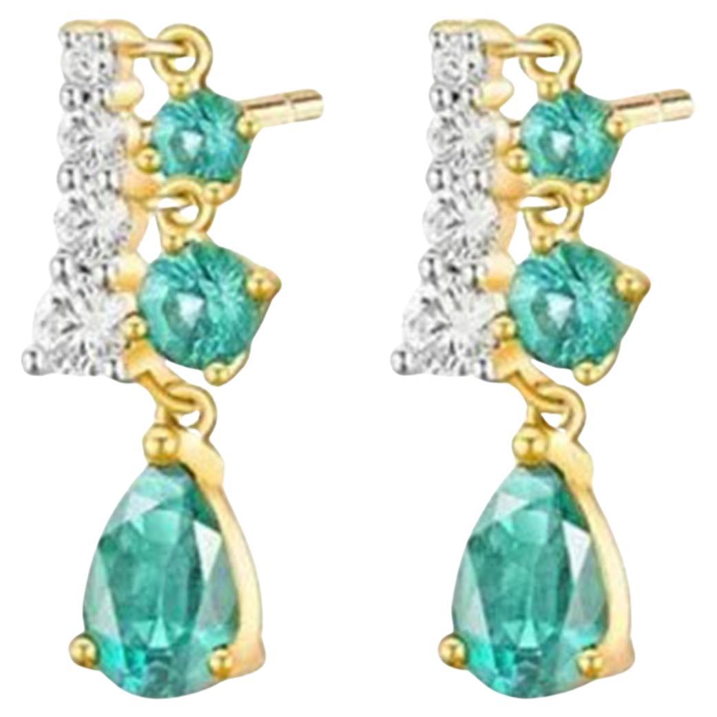 0.35ct Diamond 14K Yellow Gold Cascade Drop Earrings