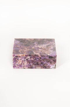 Mystic Elegance: Siberian Charoite Keepsake Box