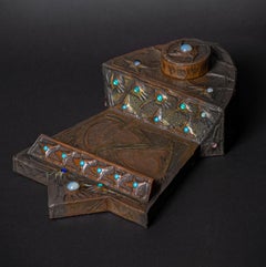 Art Nouveau Repoussé Mystic Inkwell by Alfred Daguet