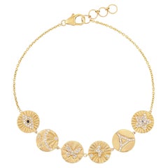 Mystic Talisman 14K (or 18k upon request) Yellow Gold Bangle Charm Bracelet