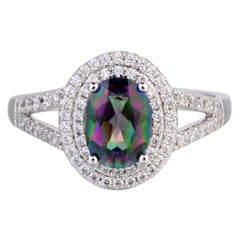 Mystic Topaz Ring Sterling Silver