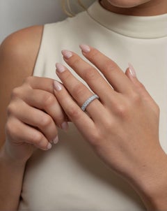 1-Karat-Baguette-Diamant-Ewigkeitsring aus 14-karätigem Weißgold