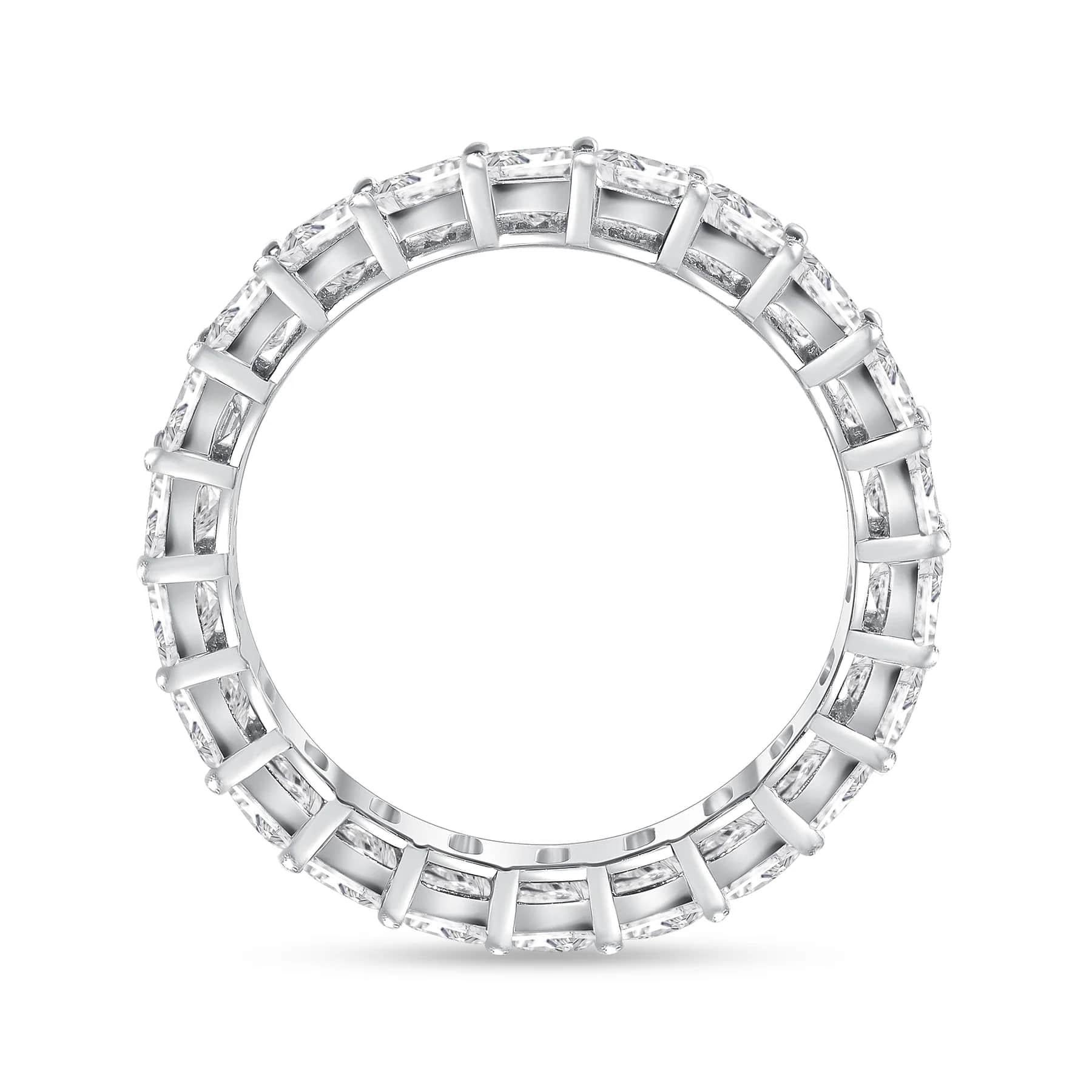 For Sale:  Baguette Diamond 14K White Gold Eternity Band Ring 3