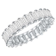 Baguette Diamond 14K White Gold Eternity Band Ring