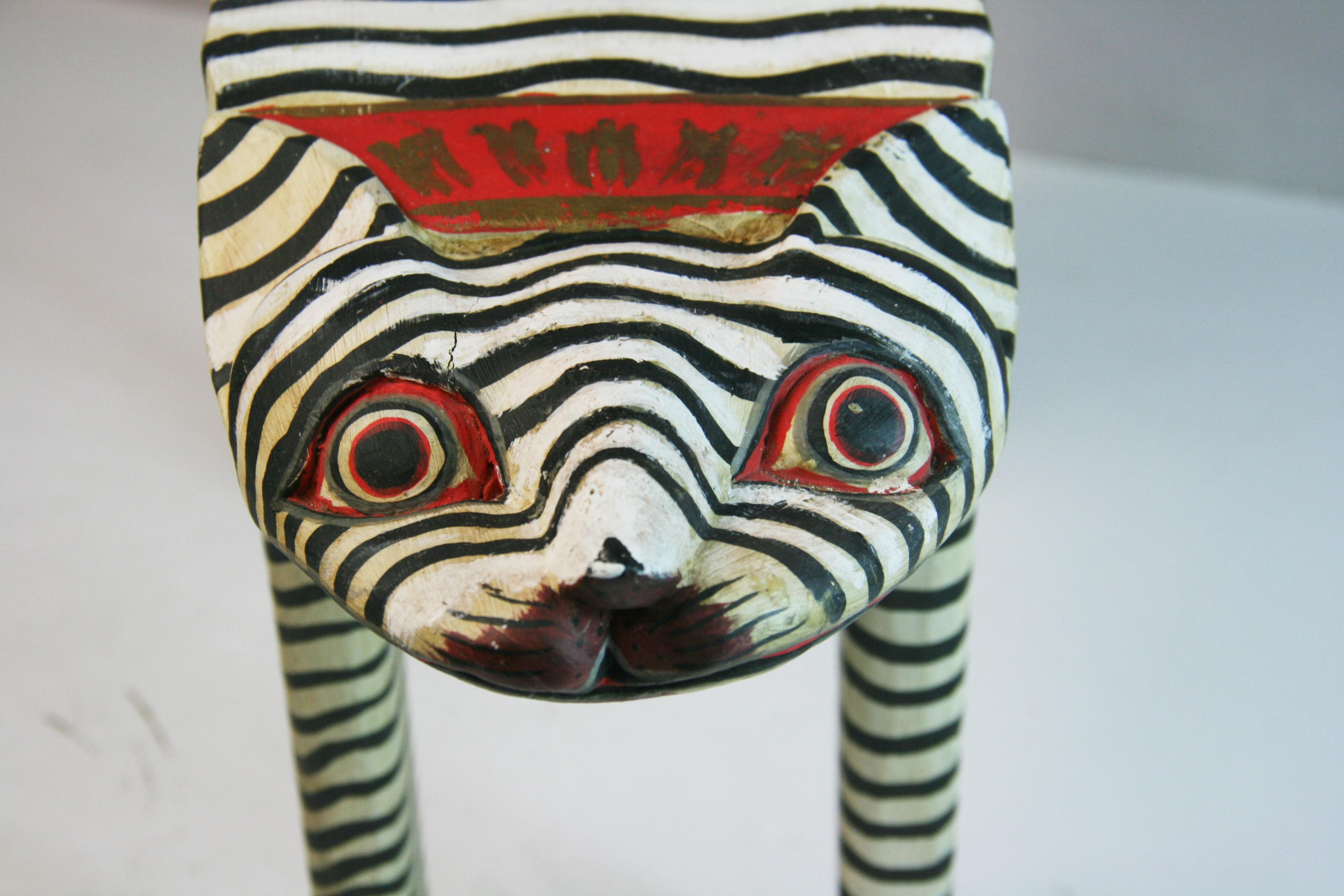 Hand-Crafted Mystical Cat Small Drink Table/Sculpture
