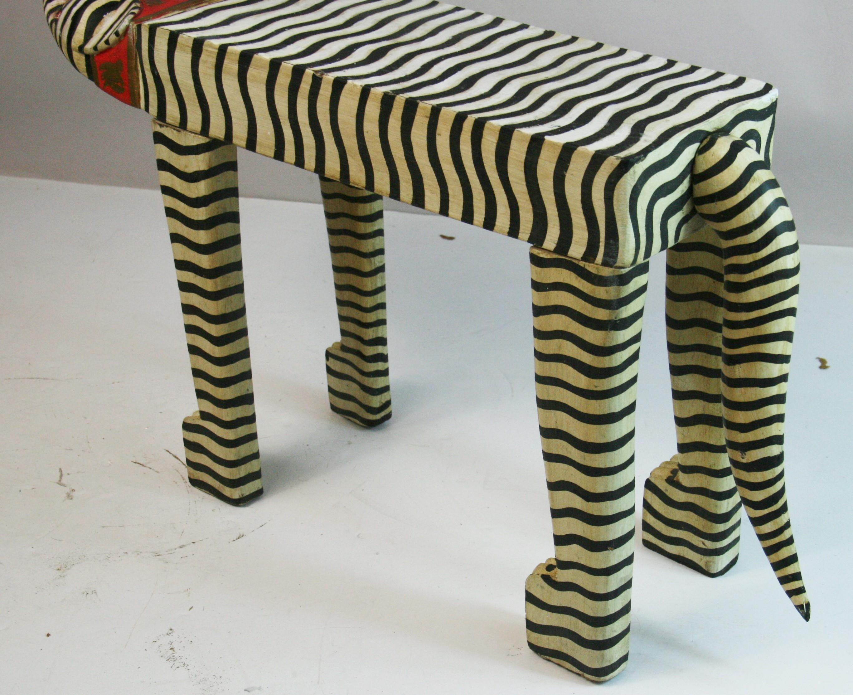 Mystical Cat Small Drink Table/Sculpture In Good Condition In Douglas Manor, NY