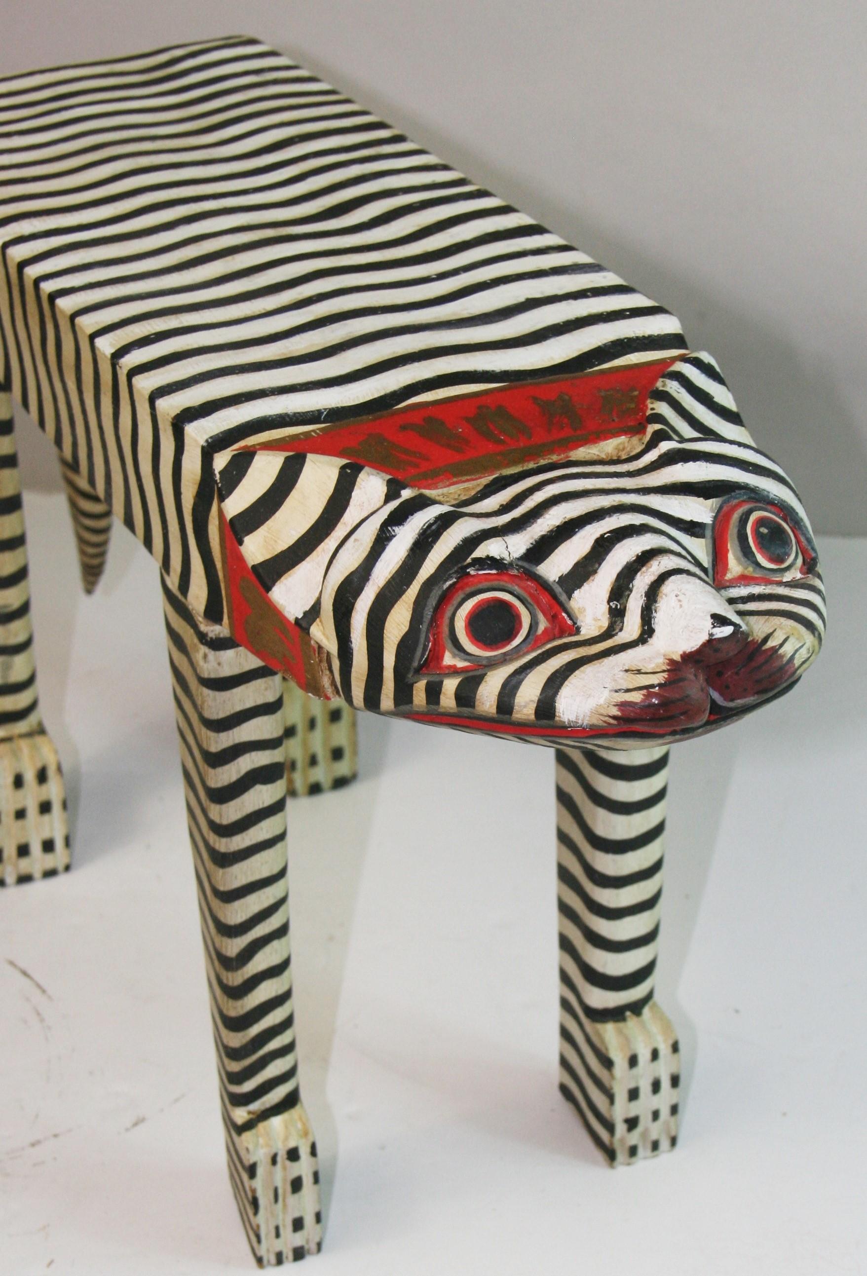 Late 20th Century Mystical Cat Small Drink Table/Sculpture