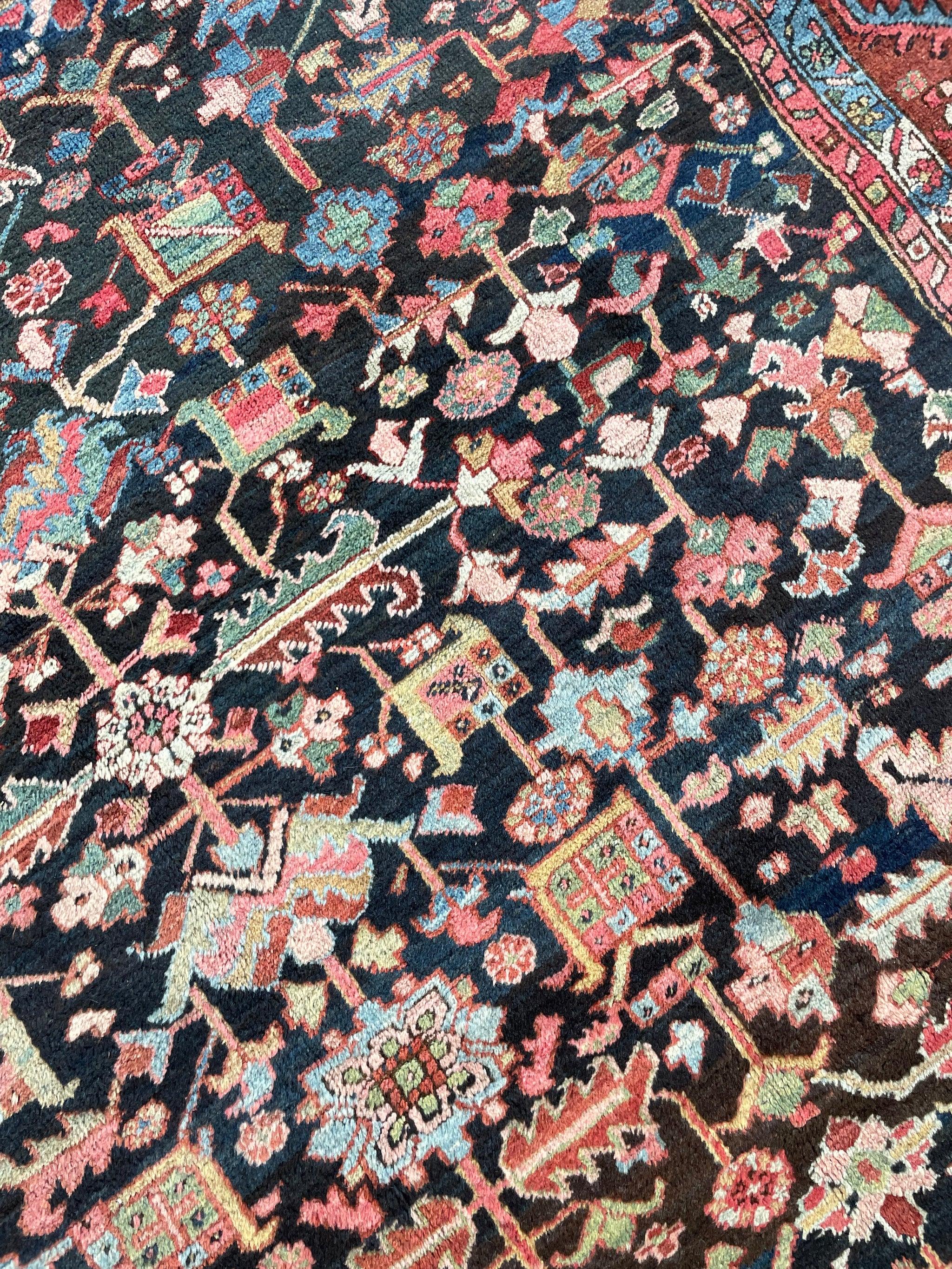 Mystical Northwest Persian Village Carpet  Century Old Indigo-Ground Heriz - Truest Art

About: Mystical Art from the Northwest Mountains.  Every color dress up this moody Indigo field with Enormous brushes of the best abrash going from one end the