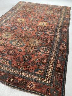 Mystical Villlage Carpet Antique Halvai Bidjar, c. 1900-1910's