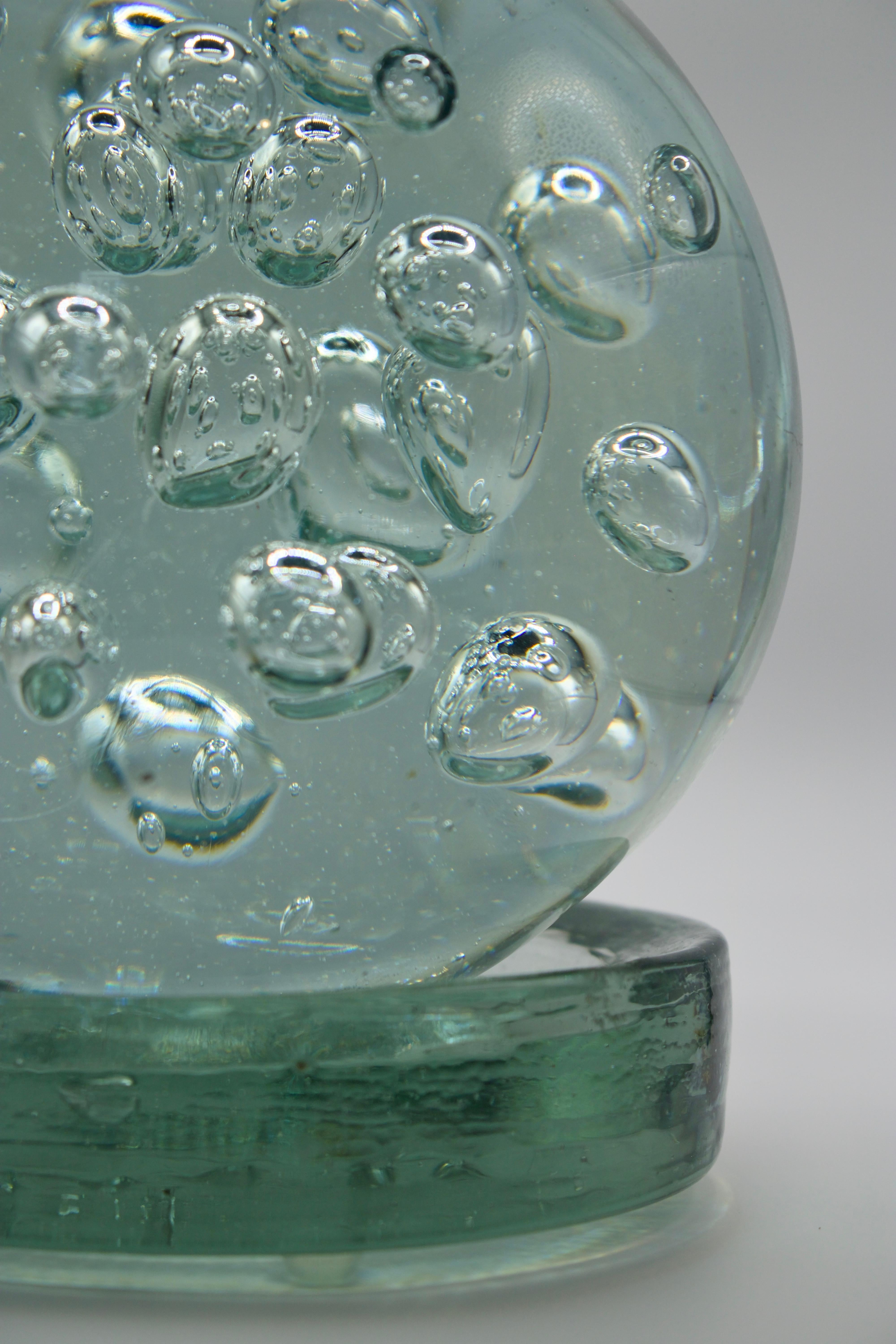 XX secolo Scultura astratta mistica in vetro e bolle d'aria in vendita