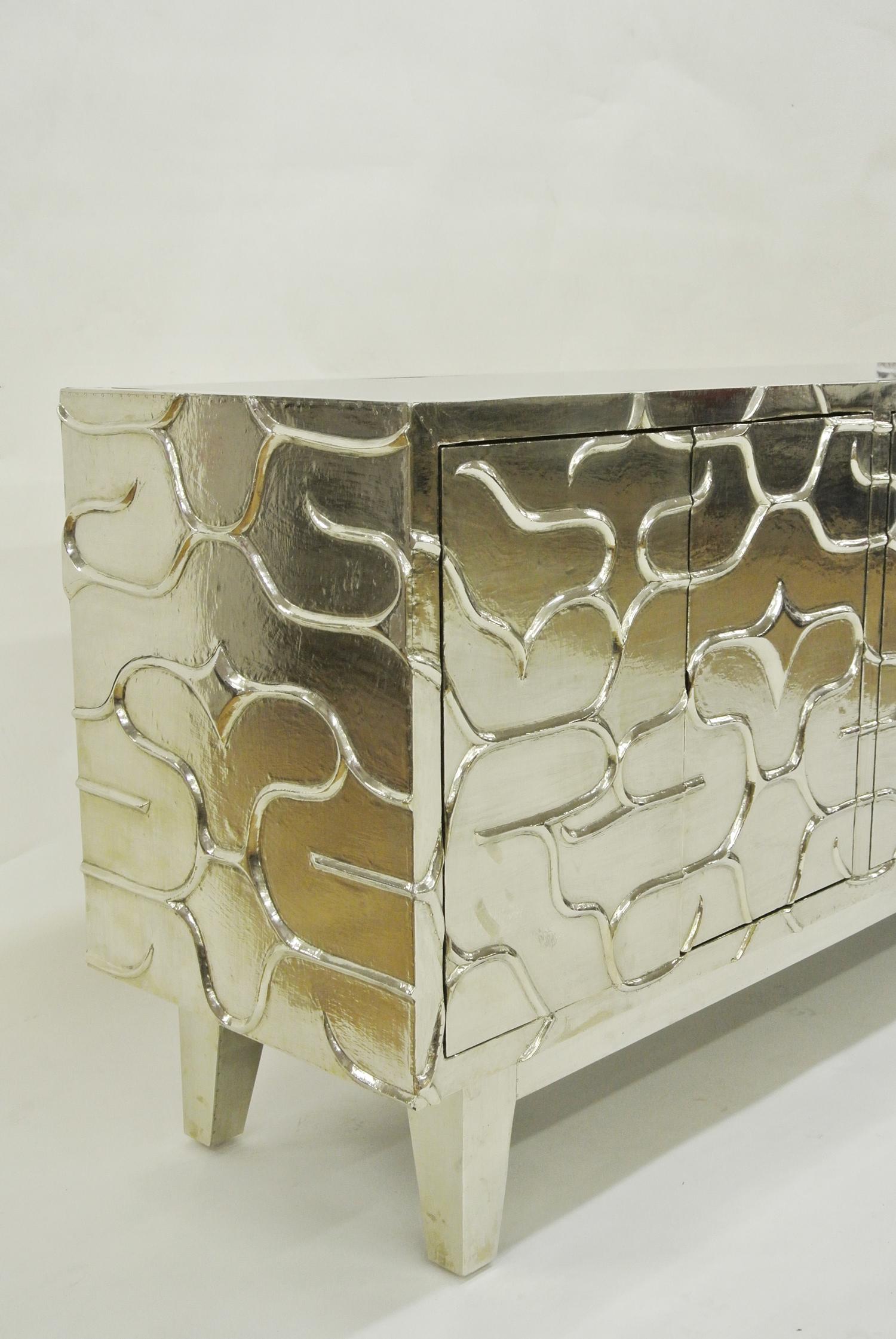Other Mystique Credenza Metal Clad Over MDF by Stephanie Odegard For Sale