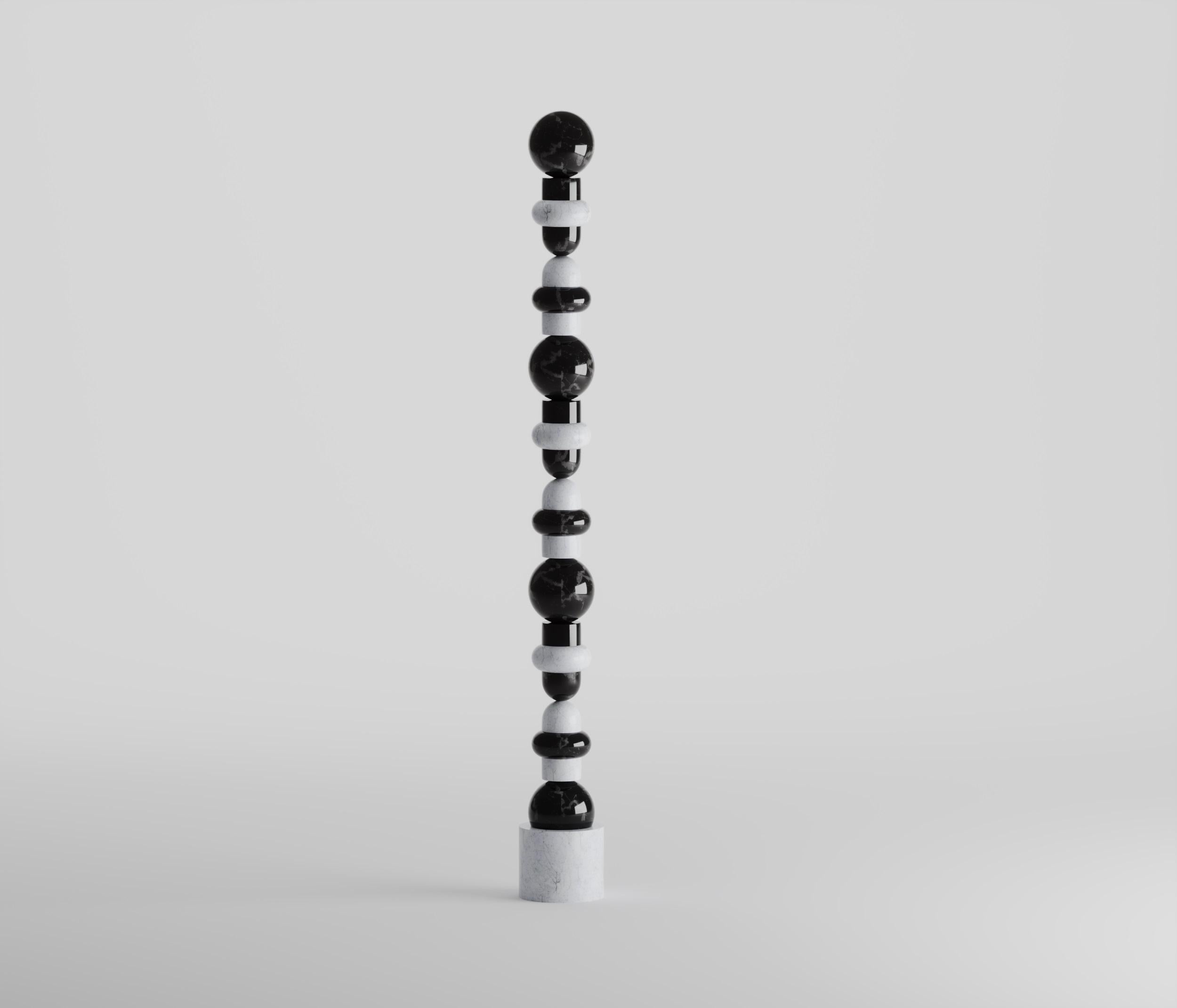 Hand-Carved Mystique Marble Totem For Sale