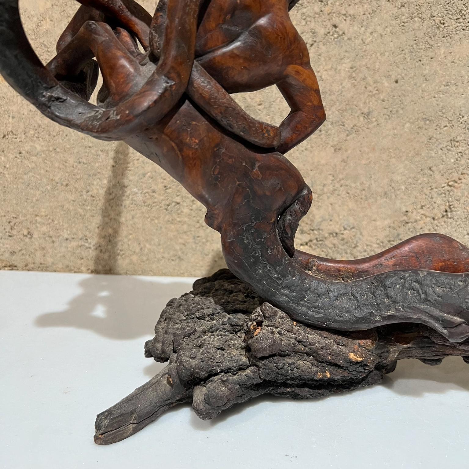 Mythical Art Hercules and The Hydra Wood Sculpture For Sale 6