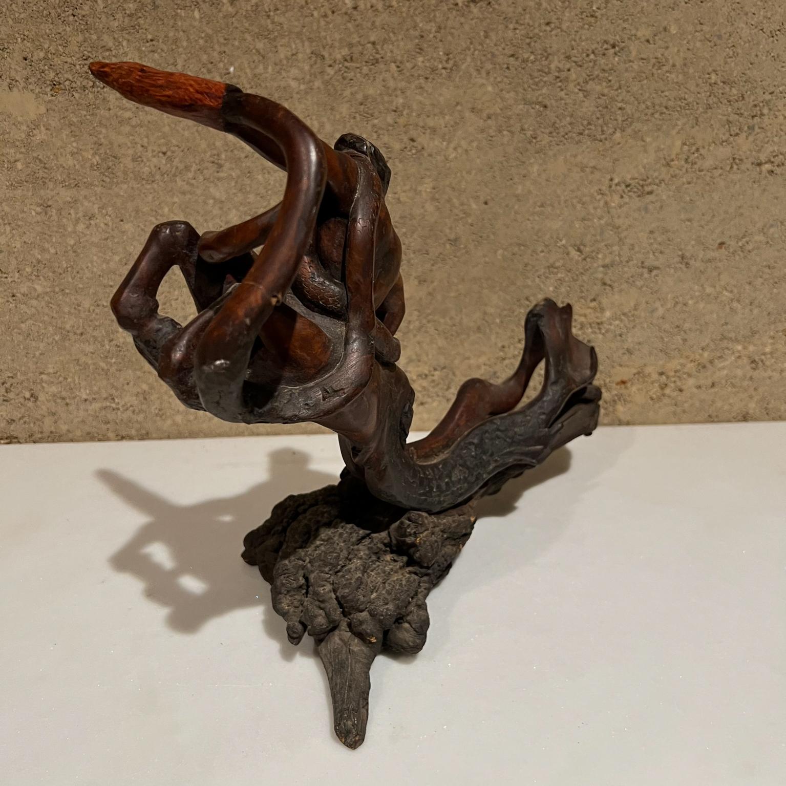 Mythical Art Hercules and The Hydra Wood Sculpture For Sale 2