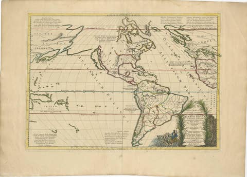 Mythical Atlantis Restored - A 1694 Map of the Americas and Ancient Geography