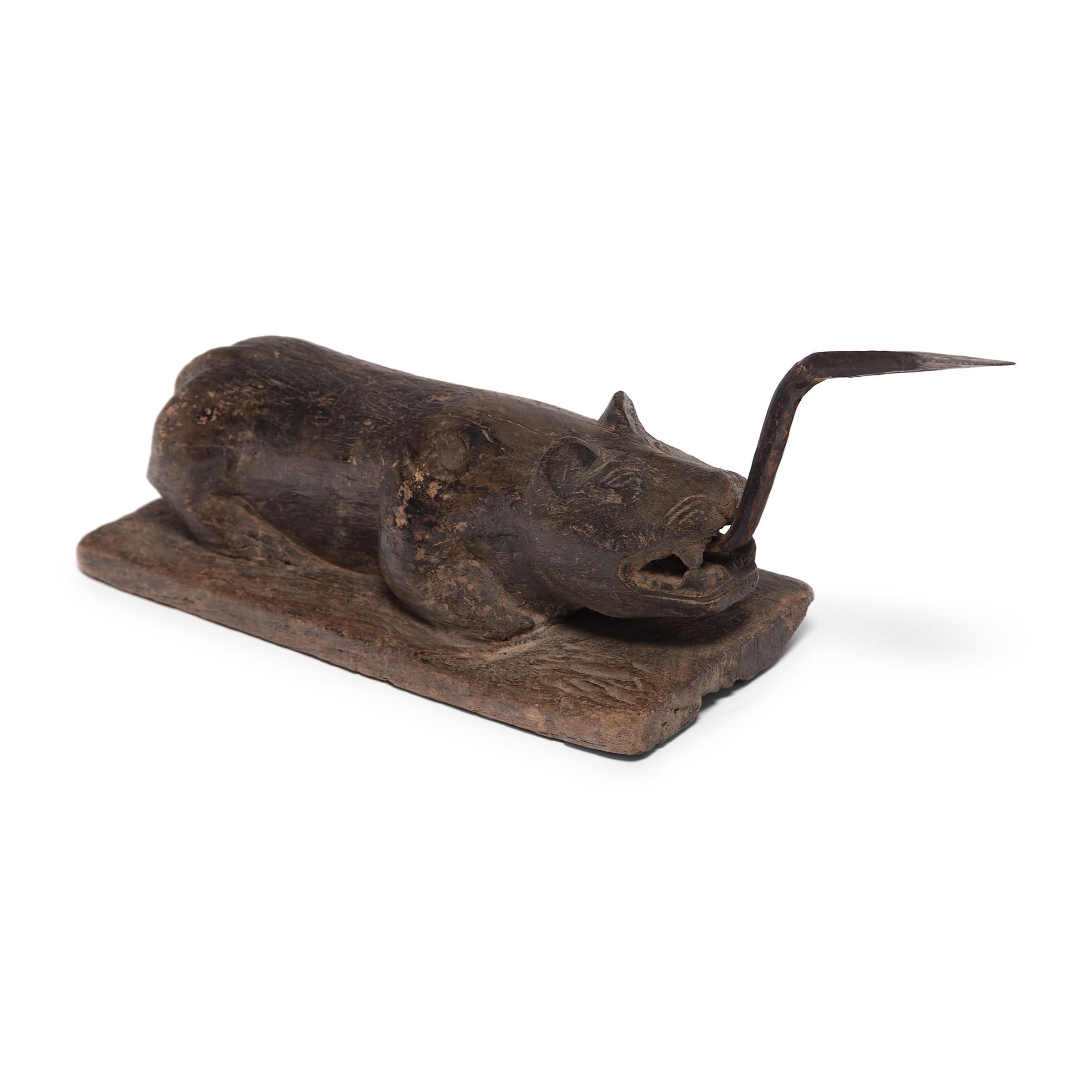Primitive Mythical Beast Coconut Splitter, c. 1900 For Sale
