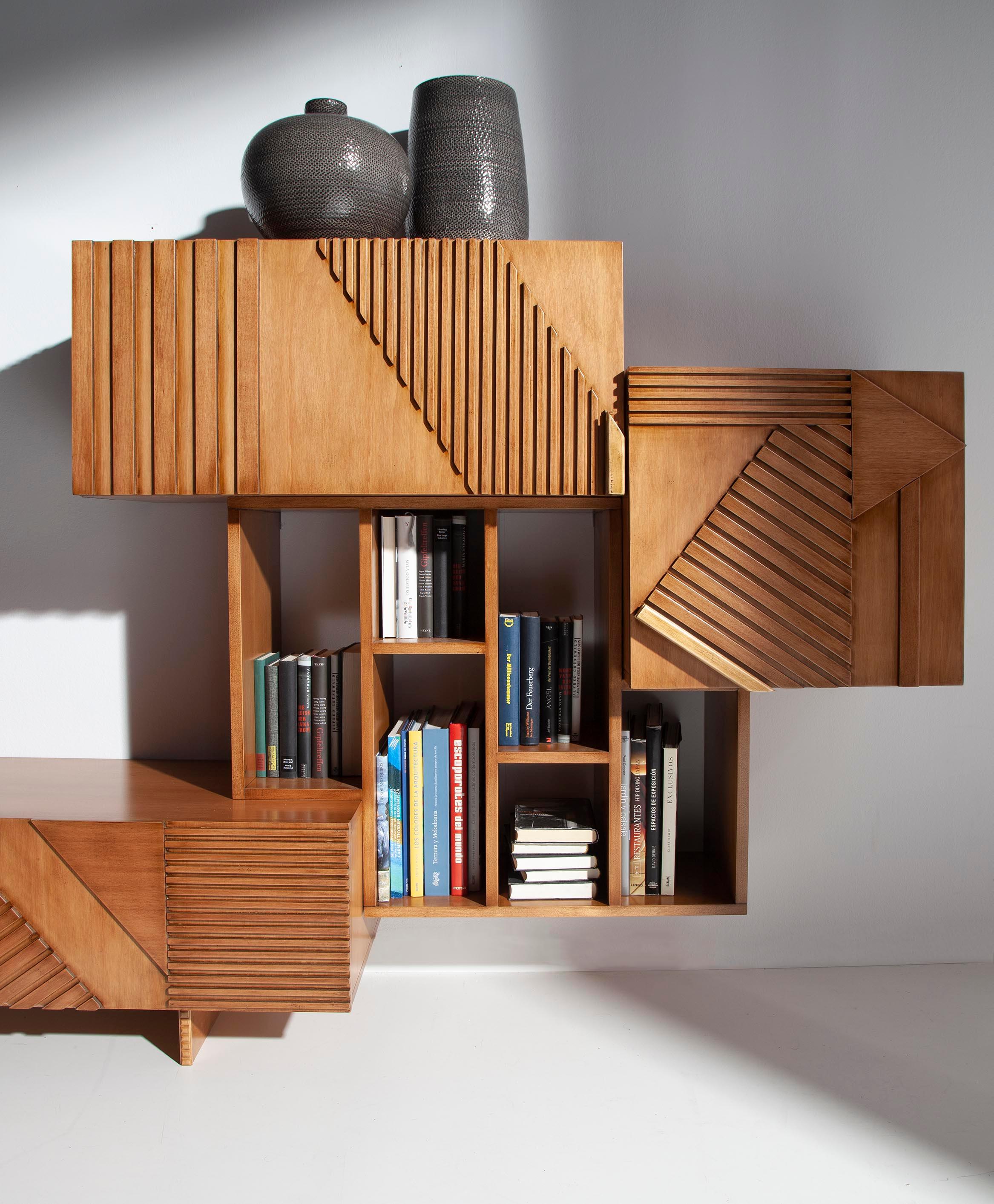 Post-Modern Mytho Sideboard Composition, Six Doors and Small Open Shelf, by Lola Glamour For Sale