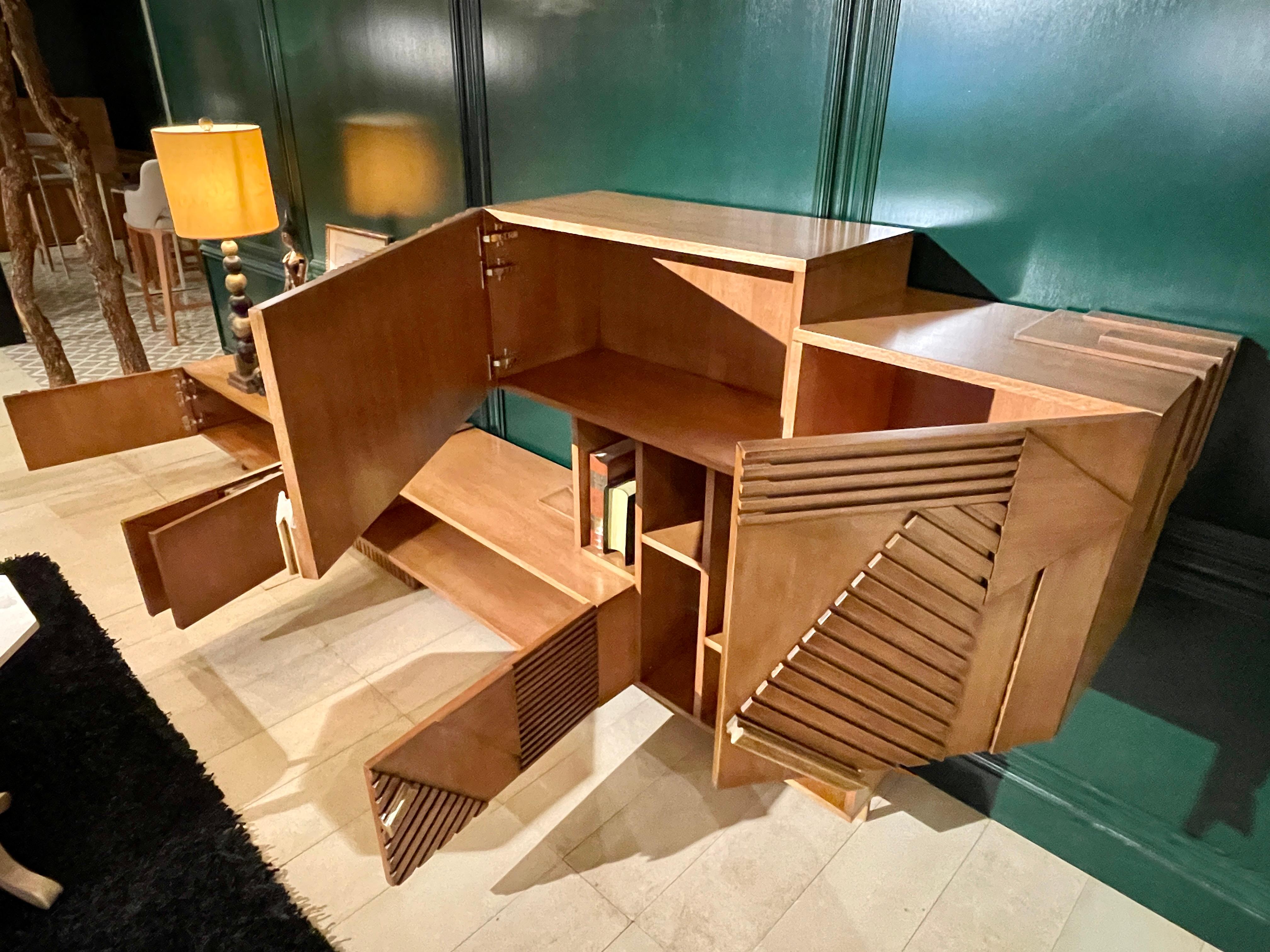 Contemporary Mytho Sideboard Composition, Six Doors and Small Open Shelf, by Lola Glamour For Sale