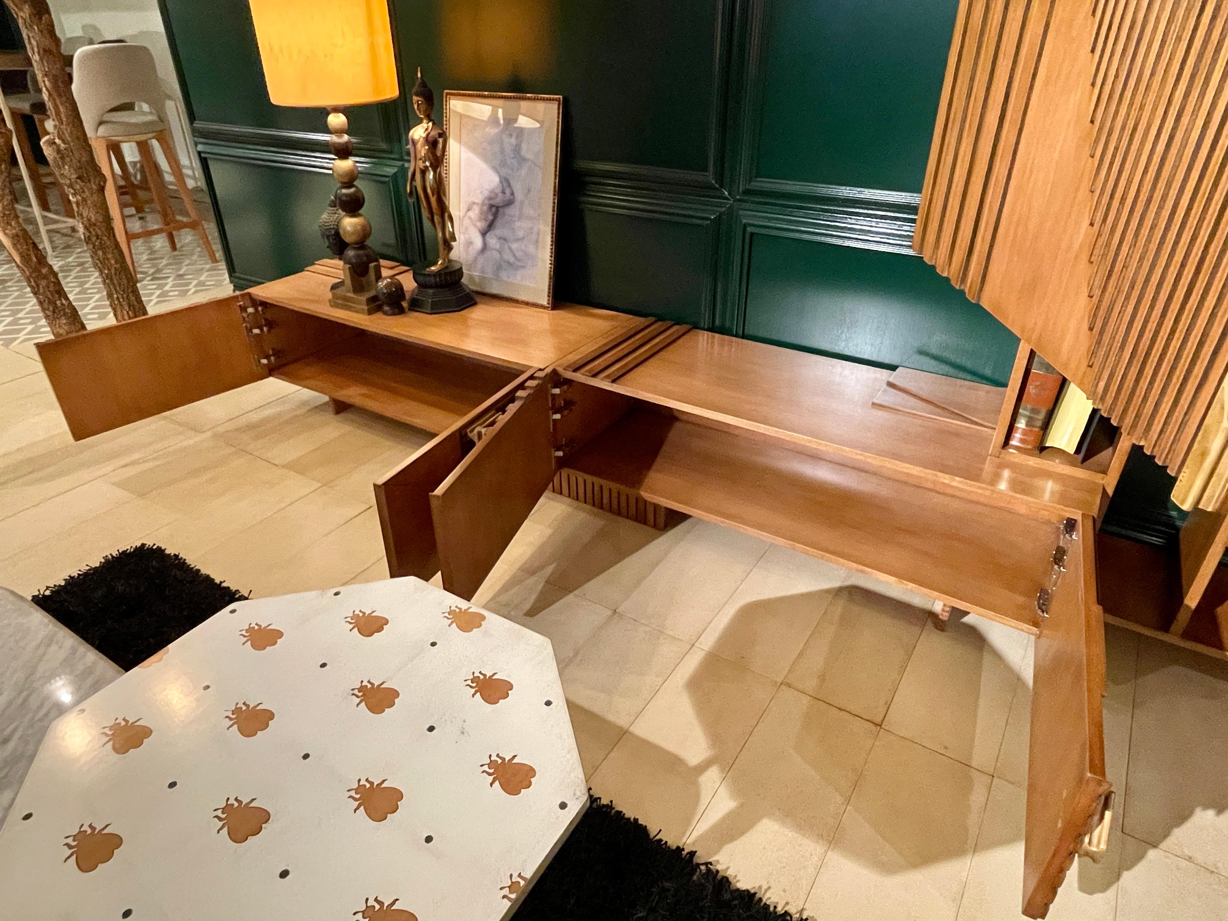 Mytho Sideboard Composition, Six Doors and Small Open Shelf, by Lola Glamour For Sale 1
