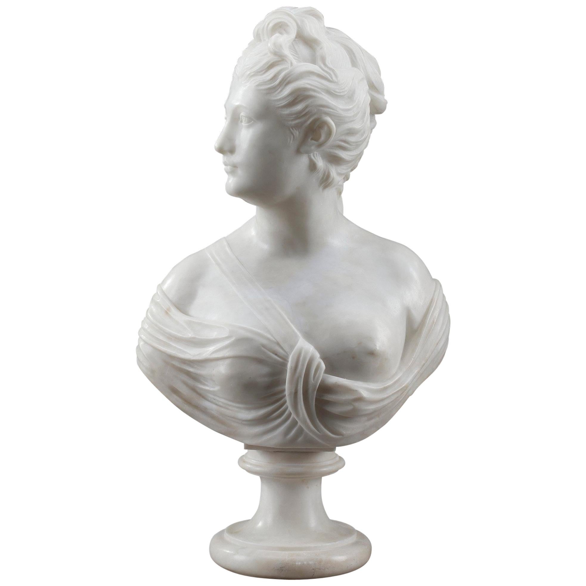 Mythological Alabaster Bust Diana