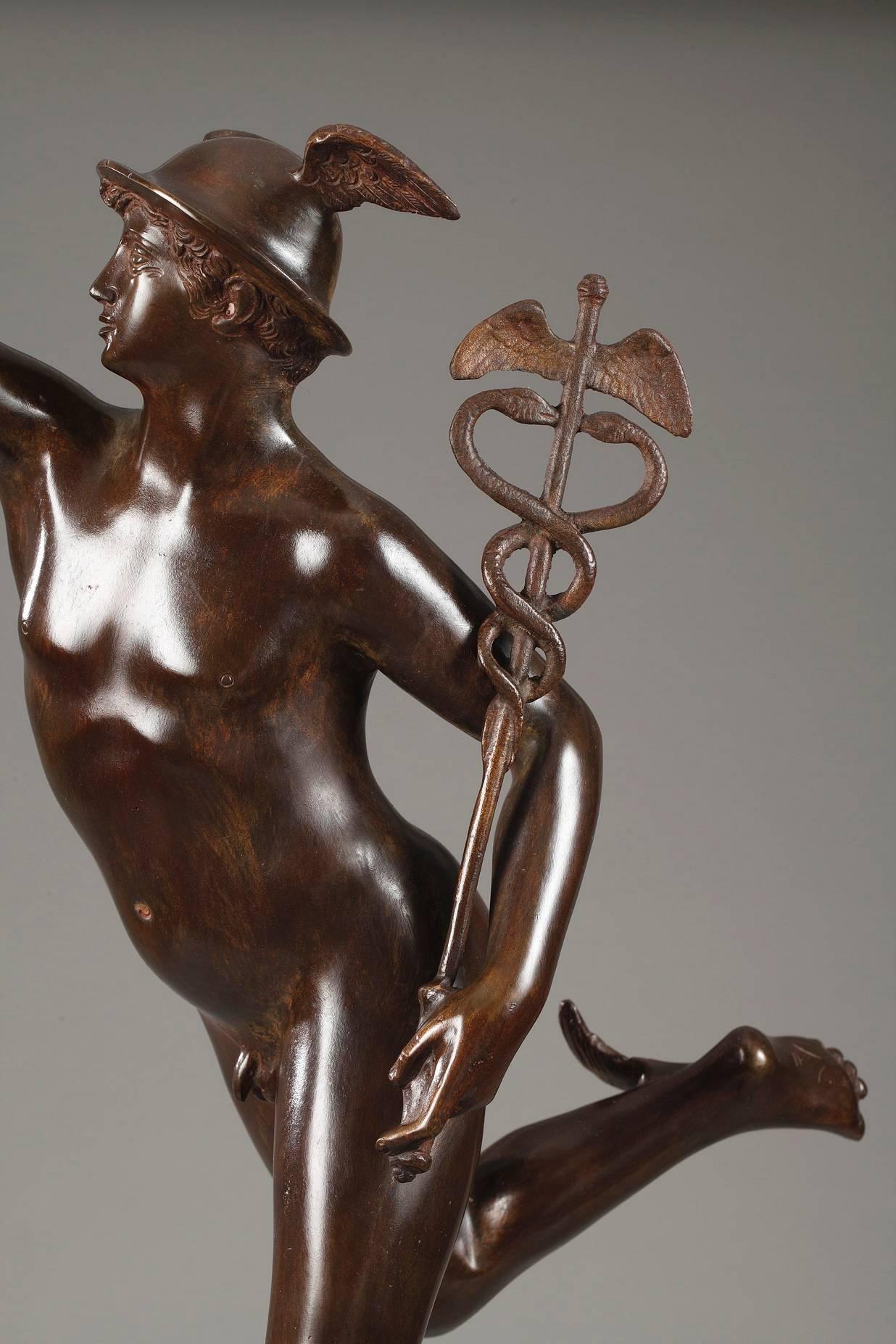 Mythological Bronze Mercury after Giambologna In Good Condition In Paris, FR