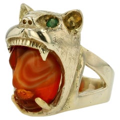 Mythological Nagual Jaguar Vintage Ring