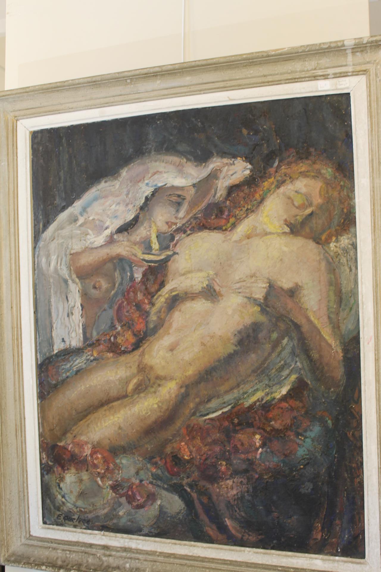 Mythological Painting, F.Quelvée, French, 1940 For Sale 17