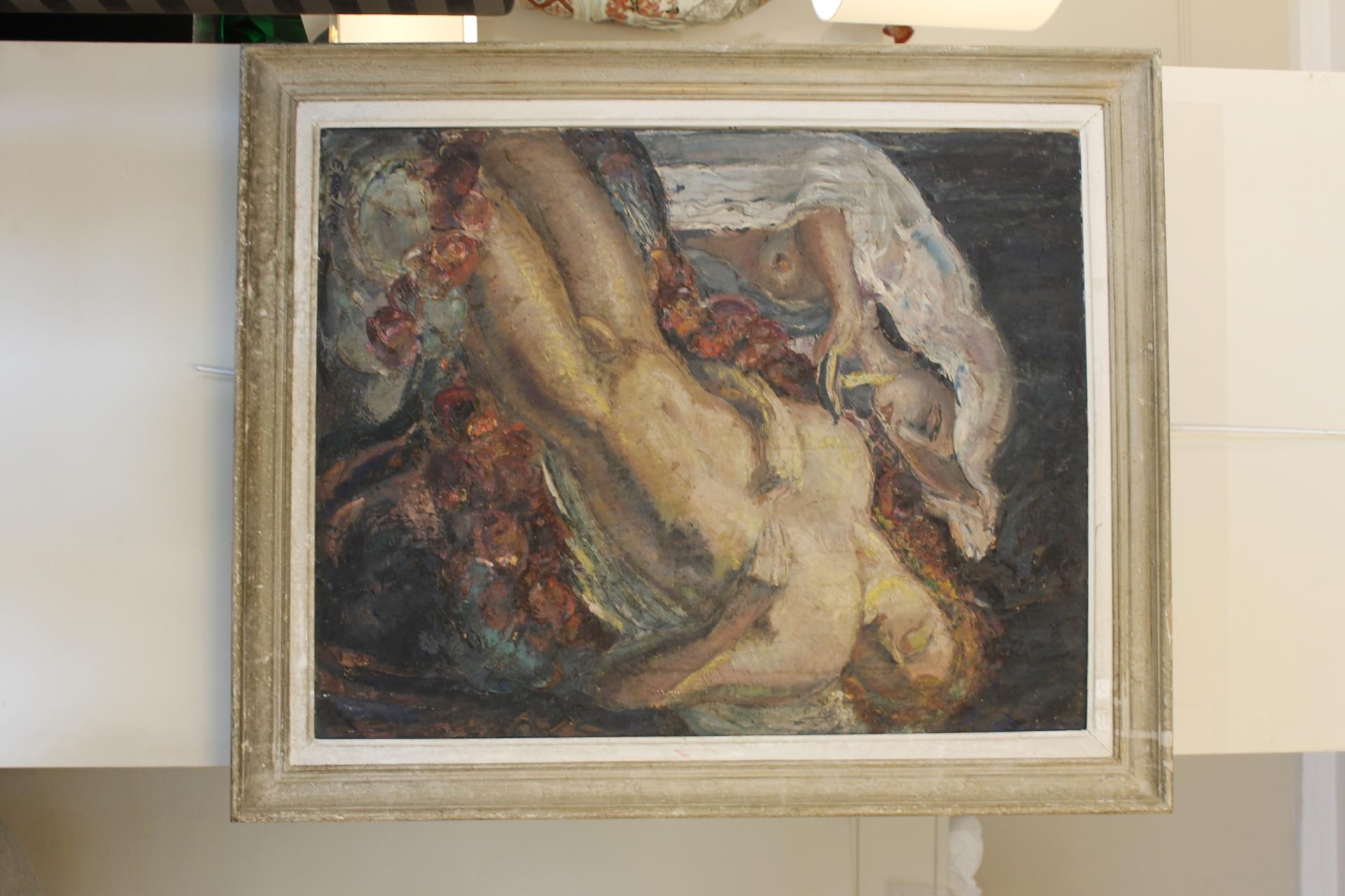 Mythological Painting, F.Quelvée, French, 1940 For Sale 28