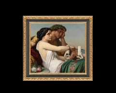 Mythological Scene, after Oil Painting by Neoclassical Artist Carl Sohn