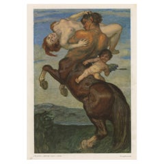 Mythologische Szene - "Nymphenraub" von Franz von Stuck, 1900