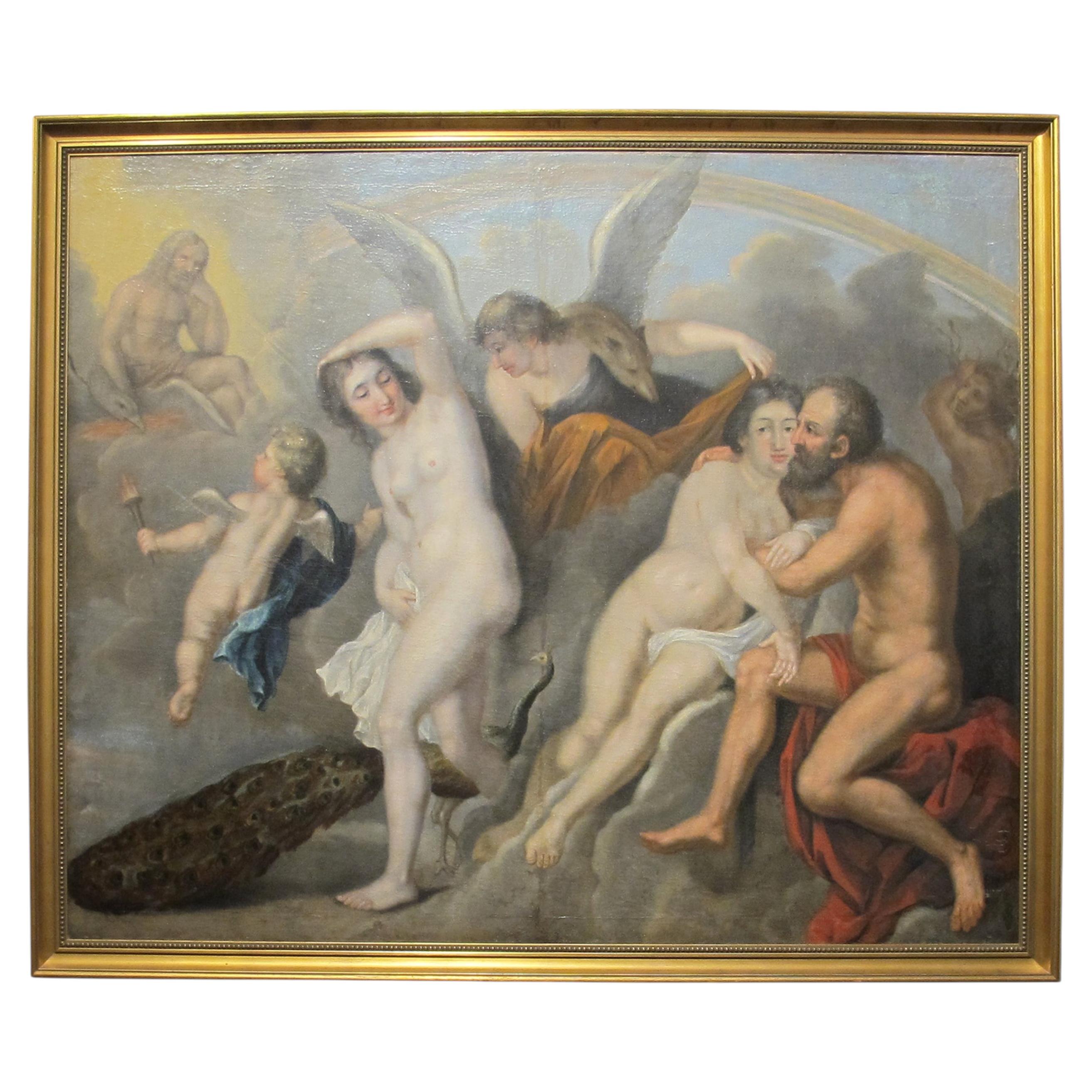 Mythological Scene & Venus & Cupid , Circle of Georg Engelhard Schröder 18th C.