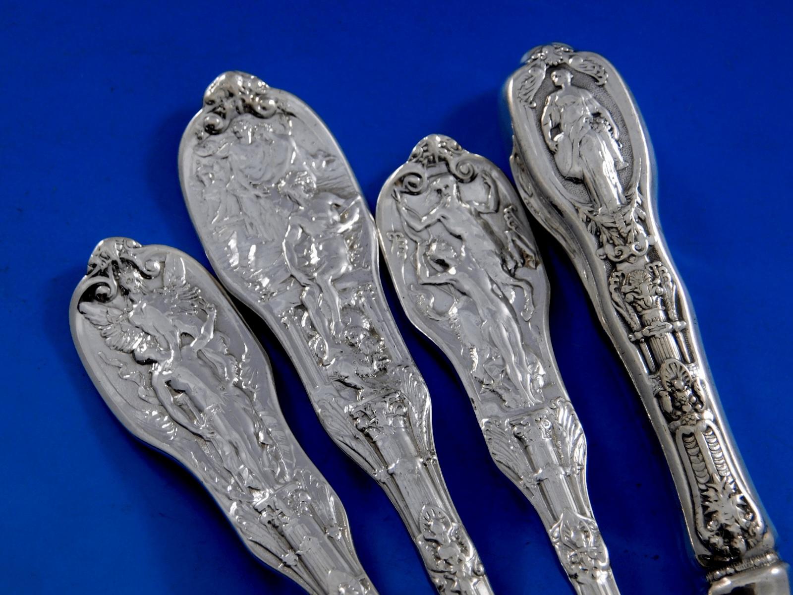 Mythologique by Gorham Sterling Silver Flatware Set Service 192 pcs Dinner Old For Sale 2