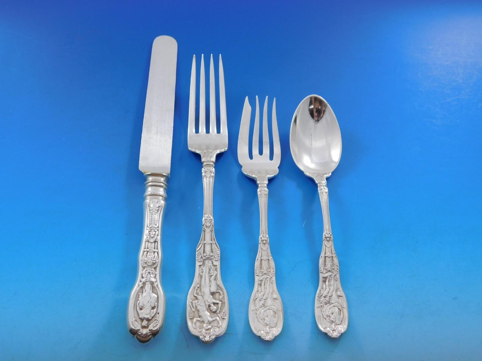 Mythologique by Gorham Sterling Silver Flatware Set Service 237 pcs Dinner Huge For Sale 8