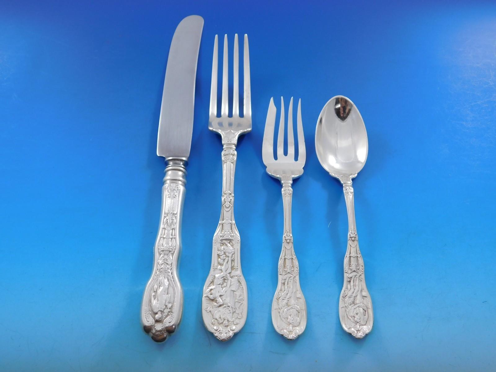 Mythologique by Gorham Sterling Silver Flatware Set Service 237 pcs Dinner Huge For Sale 9