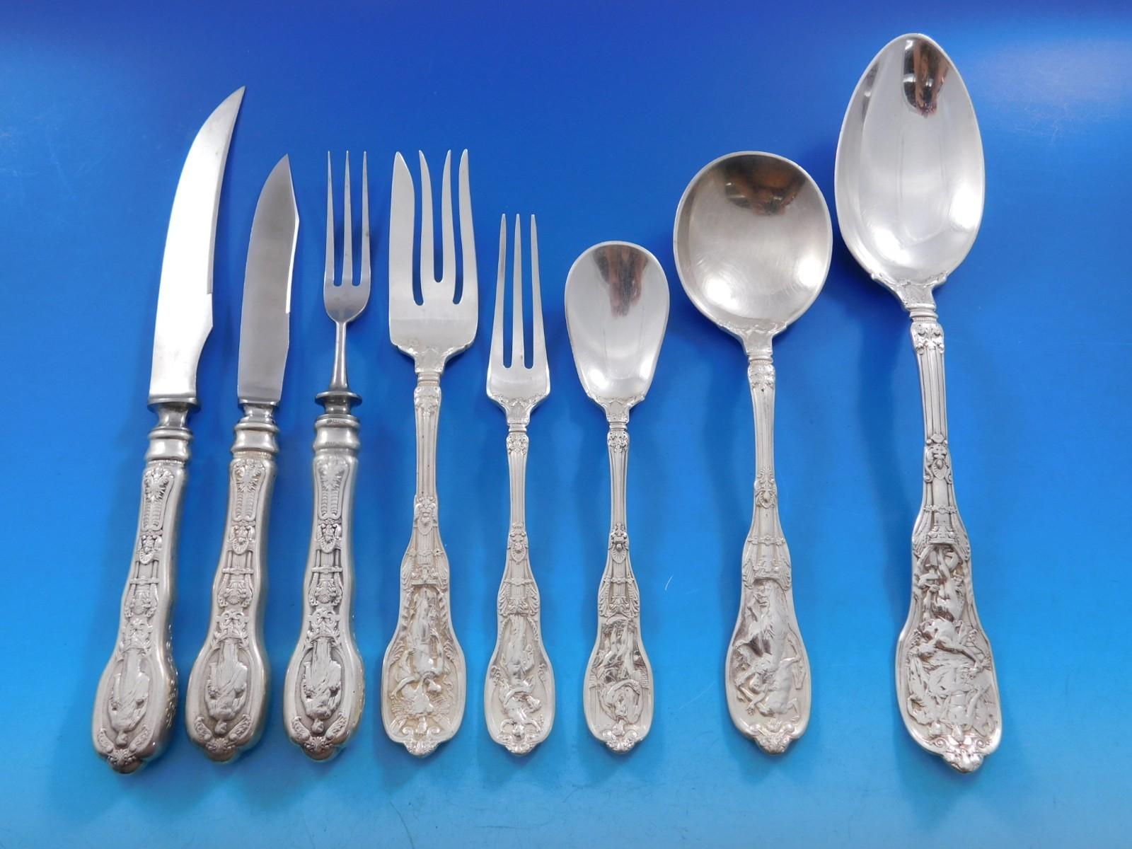Mythologique by Gorham Sterling Silver Flatware Set Service 237 pcs Dinner Huge For Sale 10