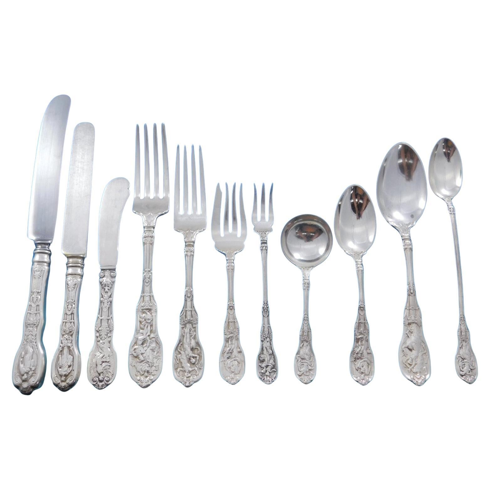 Mythologique by Gorham Sterling Silver Flatware Set Service 237 pcs Dinner Huge