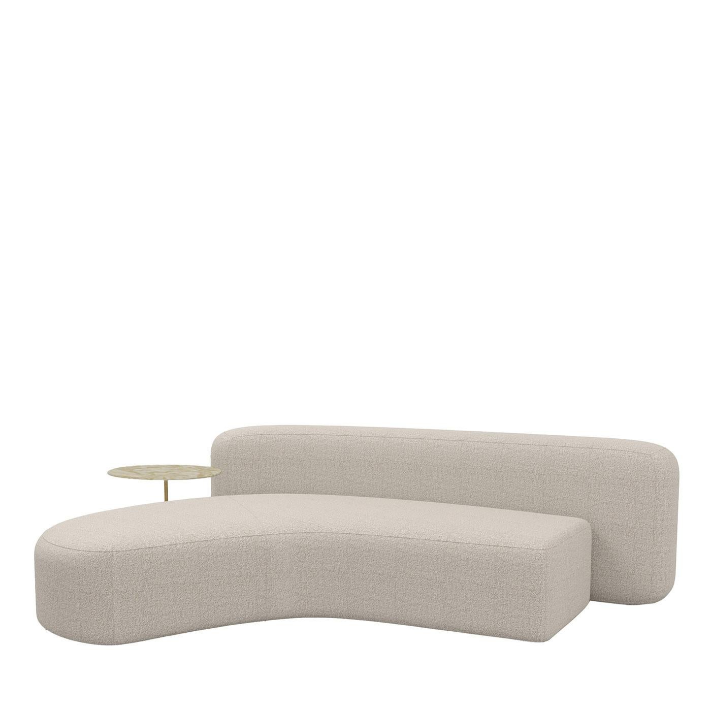 Italiano Mythos Left Sofa with Marble Side Table by Marioni in vendita