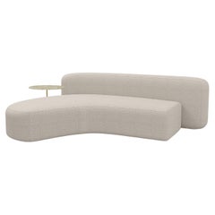 Mythos Left Sofa with Marble Side Table by Marioni
