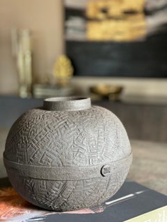 Mythos Round Vessel #2 by Meru Istanbul, Contemporary Ceramic Home Decor
